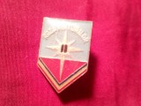 Insigna Pionier -Turist- Roza Vanturilor cl.II , metal si email , h=2,5 cm
