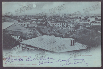 3605 - GALATI, Panorama, Litho, Romania - old postcard - used - 1902 foto