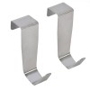 Cuier Ușă Inox, 2 Bucăți, 9cm, Agățători Inox, Fixare pe Bară, Prosoape, Haine