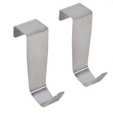 Cuier Ușă Inox, Set 2 Bucăți, Lungime 9cm, Oem