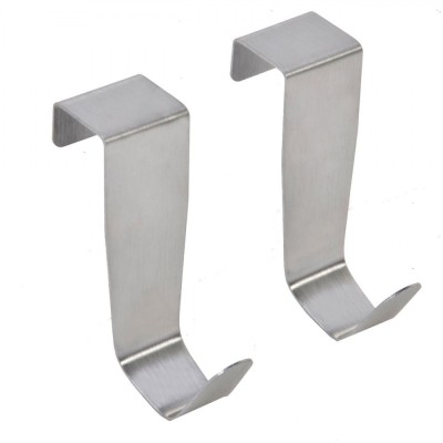 Cuier Ușă Inox, Set 2 Bucăți, Lungime 9cm foto