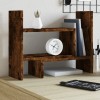 VidaXL Organizator birou, stejar fumuriu, 38,5x17x39 cm lemn prelucrat