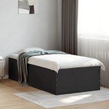 Cumpara ieftin Cadru de pat, negru, 90x200 cm, lemn prelucrat
