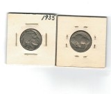 SUA 1935 - 5 cents, buffalo nickel, circulata