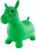 Calut gonflabil din cauciuc jucarie pentru sarit verde 58x26x52 cm, ProCart