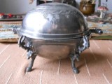 Vas metal argintat,pentru unt/caviar,Reed&amp;Barton/SUA,fine sec.19