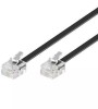 Cablu telefon 15m RJ11 6P4C negru Goobay