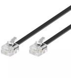 Cablu telefon 15m RJ11 6P4C negru Goobay