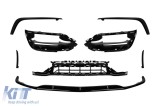 C63S aditivi pentru bara frontala C63 A Design potrivita pentru Mercedes Clasa C W205 sedan, S205 break 2019-2020, lac negru Performance AutoTuning