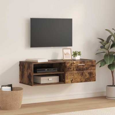 vidaXL Cabinet TV Stejar afumat 100.5 x 39 x 30 cm Lemn compozit 880246 foto