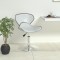 vidaXL Scaun de bar, alb, piele ecologică 335109