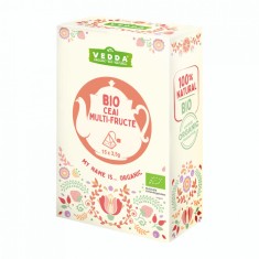 Ceai multi-fructe piramida bio, 15x3.5g, Vedda