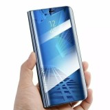 Husa tip carte, flippy, compatibila cu huawei mate 10 lite, flip cover oglinda, albastru