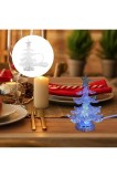 Lampă de noapte USB cu LED multicolor &icirc;n formă de brad de Crăciun din acril, lampă de birou, decor de Crăciun pentru camera bebelușului, dormitor, cas