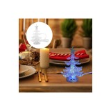 Lampă de noapte USB cu LED multicolor &icirc;n formă de brad de Crăciun din acril, lampă de birou, decor de Crăciun pentru camera bebelușului, dormitor, cas