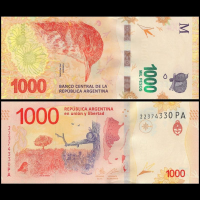 Argentina 2017 - 1000 pesos UNC foto