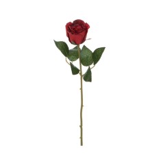 Floare decorativa artificiala, Trandafir, Rosu, 30 cm, ATU-089895