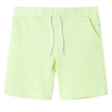 Pantaloni scurti pentru copii cu snur, galben neon, 116 GartenMobel Dekor, vidaXL