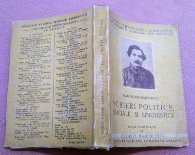 Scrieri Politice, Sociale Si Linguistice - Ioan Eliade-Radulescu foto