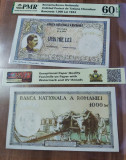 REPRODUCERE pe hartie cu filigran si fire UV proiect bancnota 1.000 lei 1934