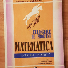 Culegere de probleme matematica clasele V-VIII Carbunaru