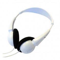 Casti audio stereo pentru copii, Sal HPH 38, culoare alba, flexibila, protectie limita de volum Mania Tools foto