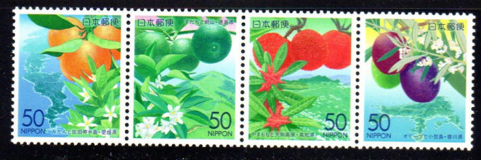 JAPONIA 2002, Fructe, serie neuzata, MNH