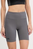 Under Armour pantaloni scurți de antrenament Rival culoarea negru, uni, high waist, 1386703