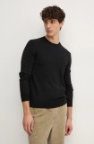 Sisley pulover de lana barbati, culoarea negru, light, 11BAS100Y