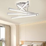Lustra Led Cu Telecomanda, Finisaj Alb, 120W, 610X610X250 Mm, Lumina Reglabila 3300&ndash;6500K
