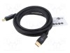 Cablu DisplayPort Goobay 3m negru, mufă DisplayPort, blocare, 8K, HDR, VESA