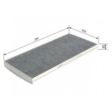 Filtru habitaclu BOSCH cu carbon activ 1987432410