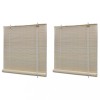 Gossi jaluzele din bambus natural tip rulou, 2 buc., 120 x 160 cm
