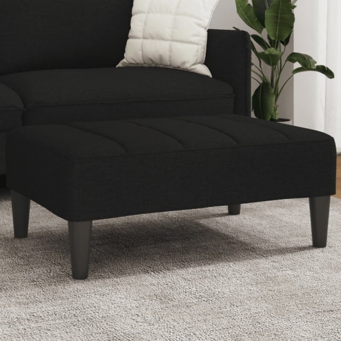 vidaXL Taburet, negru, 77x55x31 cm, material textil
