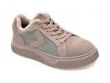Pantofi GRYXX nude, 5513, din material textil si piele intoarsa