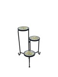 Suport ghivece flori ceramica multicolora fier 47 x 29 x 67,5 cm