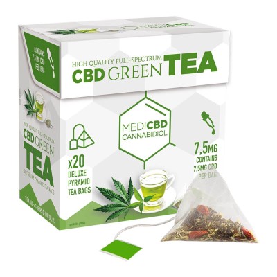 Ceai Verde MediCBD 7.5mg CBD (20 plicuri) foto