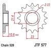 Pinion Fata 16 Dinti Pas 520 Motorevolution Yamaha XT 600 E/R/RE/S, XTZ 660 Tenere, MZ 660 Baghira/Mastiff/Skorpion/SM