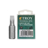 Cumpara ieftin Set de biti drepti Troy 22207, SL5, 25 mm, 24 bucati