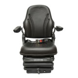 Scaun universal cu suspensie pe aer, reglabil pe inaltime si greutate 140Kg, cotiere si spatar rabatabil 90grade pentru tractor, utilaje agricole,