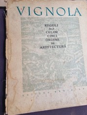 REGULI ALE CELOR CINCI ORDINE DE ARHITECTURA de GIACOMO BAROZZI DA VIGNOLA foto