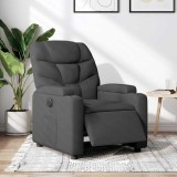 VidaXL Fotoliu rabatabil electric, negru, material textil