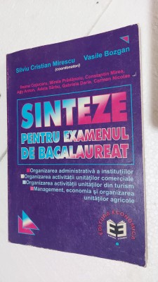 SINTEZE PENTRU EXAMENUL DE BACALAUREAT MIRESCU , BOZGAN COJOCARU MIREA foto