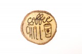 Suport de pahare, din lemn reciclat &quot;Coffee and chill&quot; | Deco Sara&#039;s Handmade