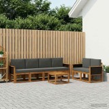 Cumpara ieftin Set de canapele de exterior 6 buc. 6-Locuri Natural si Antracit