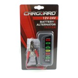 Tester Baterie Auto 12V 24V si Alternator cu LED, Diagnoza Rapida, Camion, Moto, Indicator Voltaj