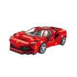 Caramizi de Constructie Masinuta de Curse Rosu F8,308 piese