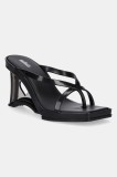 Melissa papuci GLASS HEEL AD femei, culoarea negru, toc pana, M 35801 AW696