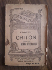 Carte Criton sau despre datoria cetateanului Platon foto