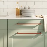 vidaXL M&acirc;nere de dulap, 20 buc., bronz, 320 mm, oțel inoxidabil